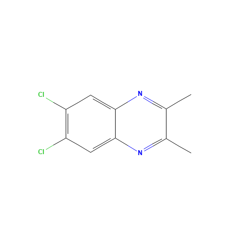 2,3-DIMETHYL-6,7-DICHLOROQUINOXALINE (CAS: 52736-71-7) - Chemical Structure and Molecular Formula 
