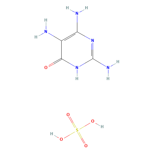 2,4,5-Triamino-6-hydroxypyrimidine sulfate (CAS: 35011-47-3) - Chemical Structure and Molecular Formula 