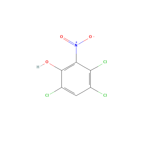 3,4,6-TRICHLORO-2-NITROPHENOL (CAS: 82-62-2) - Chemical Structure and Molecular Formula 