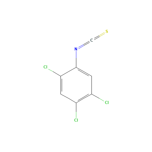 2,4,5-TRICHLOROPHENYL ISOTHIOCYANATE (CAS: 23165-46-0) - Chemical Structure and Molecular Formula 