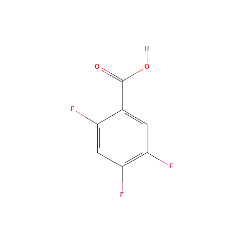 2,4,5-Trifluorobenzoic acid (CAS: 446-17-3) - Chemical Structure and Molecular Formula 