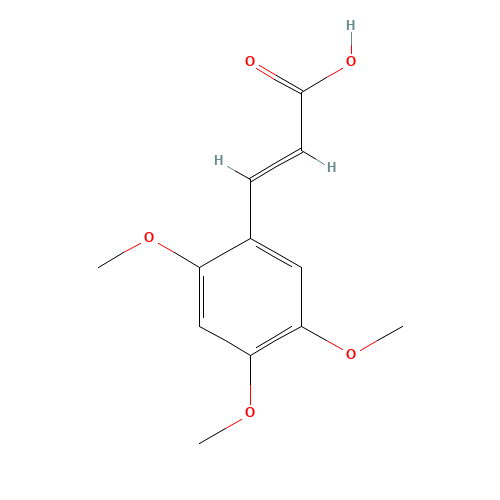 trans-2,4,5-Trimethoxycinnamic acid (CAS: 24160-53-0) - Chemical Structure and Molecular Formula 