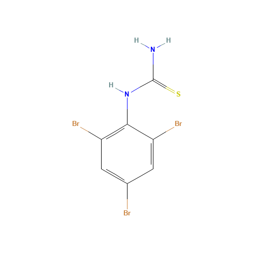 2,4,6-TRIBROMOPHENYLTHIOUREA (CAS: 5337-47-3) - Chemical Structure and Molecular Formula 