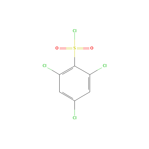 2,4,6-TRICHLOROBENZENESULFONYL CHLORIDE (CAS: 51527-73-2) - Chemical Structure and Molecular Formula 