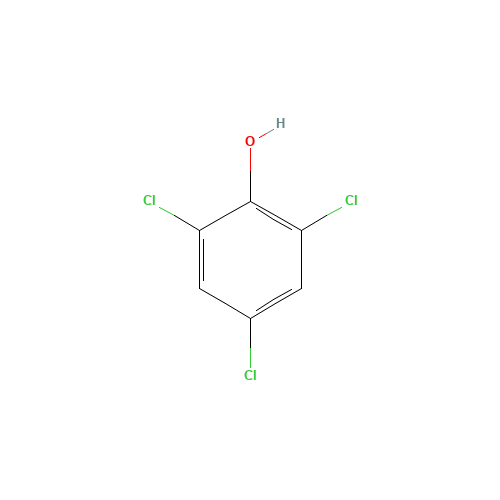 2,4,6-Trichlorophenol (CAS: 88-06-2) - Chemical Structure and Molecular Formula 