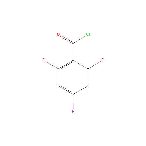 2,4,6-TRIFLUOROBENZOYL CHLORIDE (CAS: 79538-29-7) - Chemical Structure and Molecular Formula 