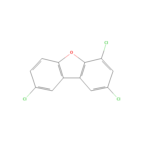 2,4,8-TRICHLORODIBENZOFURAN (CAS: 54589-71-8) - Chemical Structure and Molecular Formula 