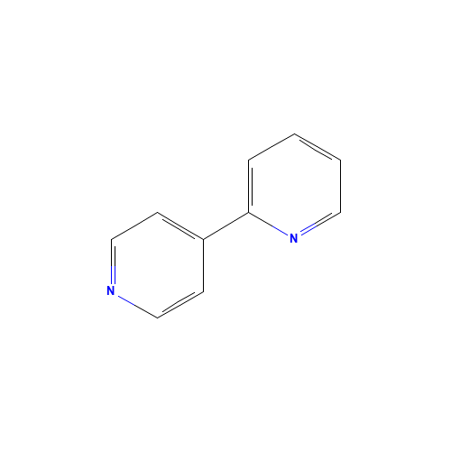 2,4'-DIPYRIDYL (CAS: 581-47-5) - Chemical Structure and Molecular Formula 