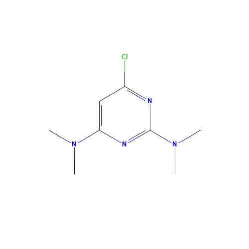 4-CHLORO-2,6-BIS(DIMETHYLAMINO)PYRIMIDINE (CAS: 1202-22-8) - Chemical Structure and Molecular Formula 