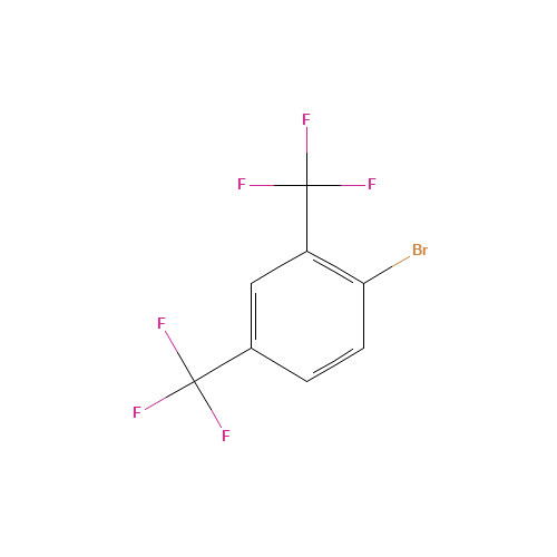4-Bromo-1,3-bis(trifluoromethyl)benzene (CAS: 327-75-3) - Chemical Structure and Molecular Formula 