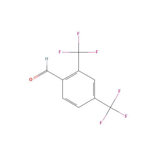 2,4-BIS(TRIFLUOROMETHYL)BENZALDEHYDE (CAS: 59664-42-5) - Chemical Structure and Molecular Formula 