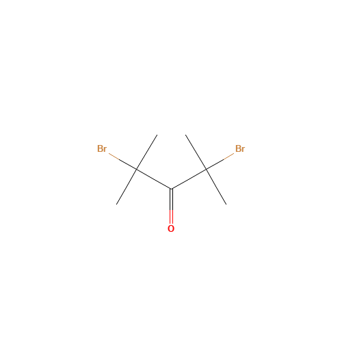 2,4-DIBROMO-2,4-DIMETHYL-3-PENTANONE (CAS: 17346-16-6) - Chemical Structure and Molecular Formula 
