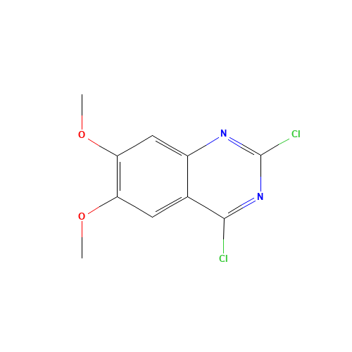 2,4-Dichloro-6,7-dimethoxyquinazoline (CAS: 27631-29-4) - Chemical Structure and Molecular Formula 
