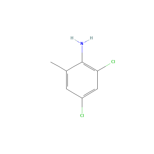 2,4-DICHLORO-6-METHYLANILINE (CAS: 30273-00-8) - Chemical Structure and Molecular Formula 