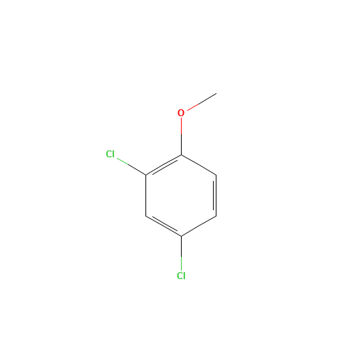 2,4-DICHLOROANISOLE (CAS: 553-82-2) - Chemical Structure and Molecular Formula 