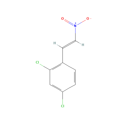 2,4-DICHLORO-OMEGA-NITROSTYRENE (CAS: 18984-21-9) - Chemical Structure and Molecular Formula 