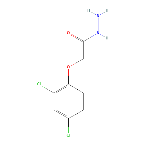 2,4-DICHLOROPHENOXYACETIC ACID HYDRAZIDE (CAS: 28236-62-6) - Chemical Structure and Molecular Formula 