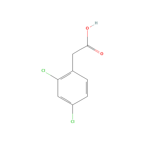 2,4-Dichlorophenylacetic acid (CAS: 19719-28-9) - Chemical Structure and Molecular Formula 