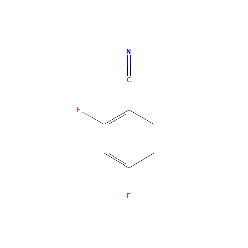2,4-Difluorobenzonitrile (CAS: 3939-09-1) - Chemical Structure and Molecular Formula 