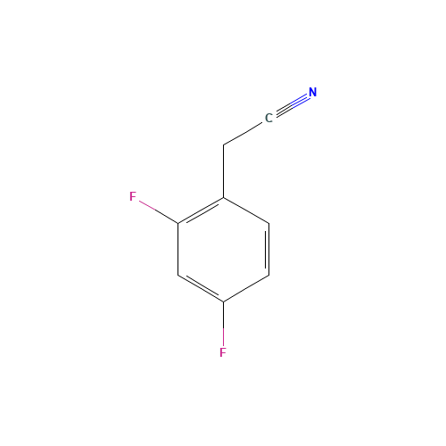2,4-DIFLUOROPHENYLACETONITRILE (CAS: 656-35-9) - Chemical Structure and Molecular Formula 