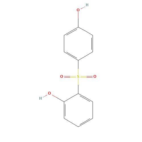 2,4'-DIHYDROXYDIPHENYL SULFONE (CAS: 5397-34-2) - Chemical Structure and Molecular Formula 