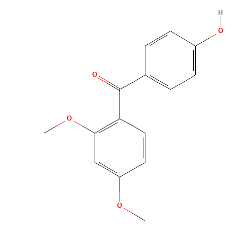 2,4-DIMETHOXY-4'-HYDROXYBENZOPHENONE (CAS: 41351-30-8) - Chemical Structure and Molecular Formula 