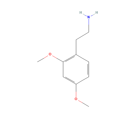 2,4-DIMETHOXYPHENETHYLAMINE (CAS: 15806-29-8) - Chemical Structure and Molecular Formula 