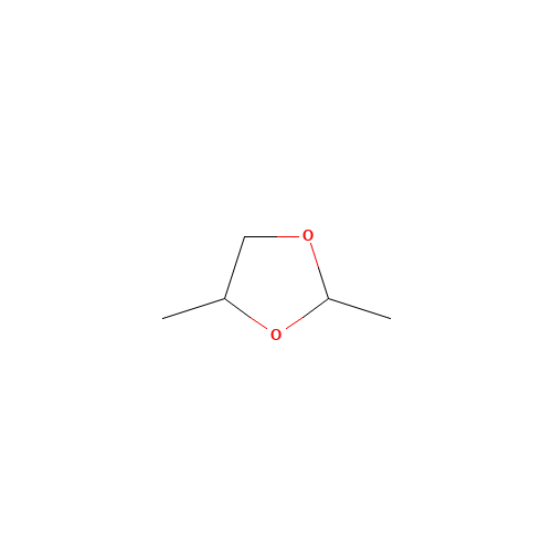 2,4-Dimethyl-1,3-dioxolane (CAS: 1192-36-5) - Chemical Structure and Molecular Formula 