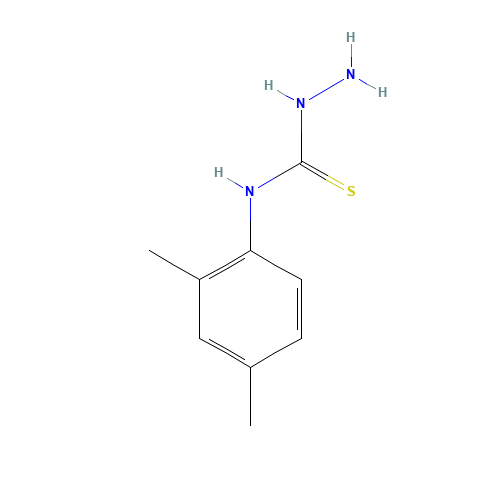 4-(2,4-DIMETHYLPHENYL)-3-THIOSEMICARBAZIDE (CAS: 66298-09-7) - Chemical Structure and Molecular Formula 