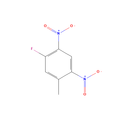 2,4-DINITRO-5-FLUOROTOLUENE (CAS: 349-01-9) - Chemical Structure and Molecular Formula 