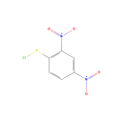 2,4-DINITROBENZENESULFENYL CHLORIDE (CAS: 528-76-7) - Chemical Structure and Molecular Formula 
