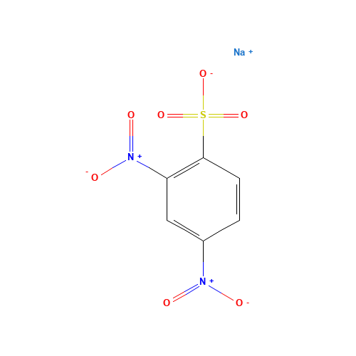 2,4-DINITROBENZENESULFONIC ACID SODIUM SALT (CAS: 885-62-1) - Chemical Structure and Molecular Formula 