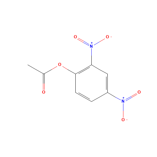 2,4-DINITROPHENYL ACETATE (CAS: 4232-27-3) - Chemical Structure and Molecular Formula 