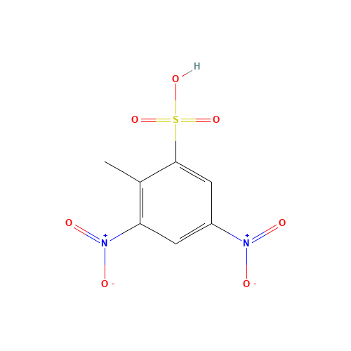 2,4-DINITROTOLUENE-6-SULFONIC ACID (CAS: 133-62-0) - Chemical Structure and Molecular Formula 