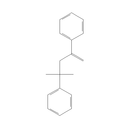 2,4-Diphenyl-4-methyl-1-pentene (CAS: 6362-80-7) - Chemical Structure and Molecular Formula 