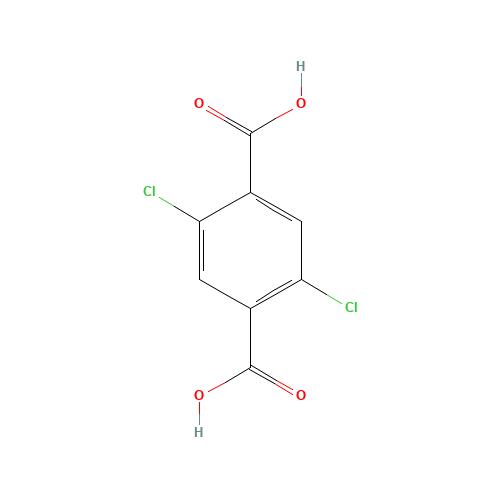 2,5-DICHLOROTEREPHTHALIC ACID (CAS: 13799-90-1) - Chemical Structure and Molecular Formula 
