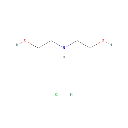 DIETHANOLAMINE HYDROCHLORIDE (CAS: 14426-21-2) - Chemical Structure and Molecular Formula 