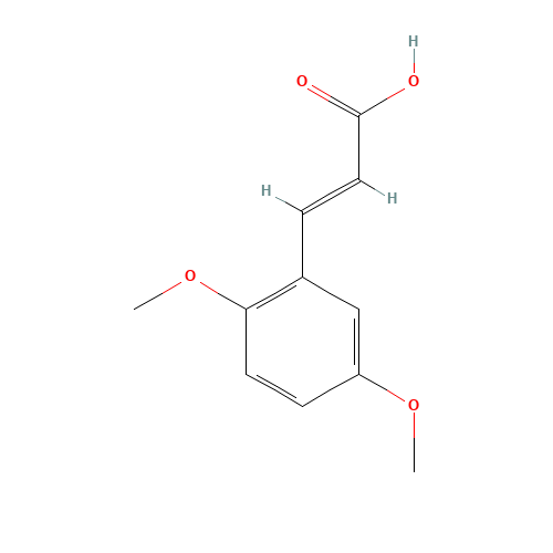 2,5-Dimethoxycinnamic acid (CAS: 10538-51-9) - Chemical Structure and Molecular Formula 