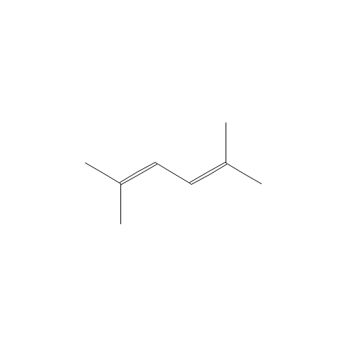 2,5-Dimethyl-2,4-hexadiene (CAS: 764-13-6) - Chemical Structure and Molecular Formula 