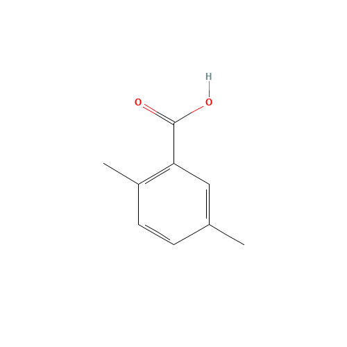 2,5-Dimethylbenzoic acid (CAS: 610-72-0) - Chemical Structure and Molecular Formula 