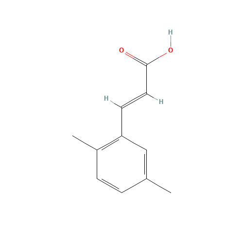 2,5-DIMETHYLCINNAMIC ACID (CAS: 95883-10-6) - Chemical Structure and Molecular Formula 