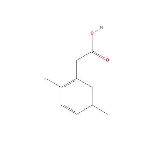 2,5-Dimethylphenylacetic acid (CAS: 13612-34-5) - Chemical Structure and Molecular Formula 
