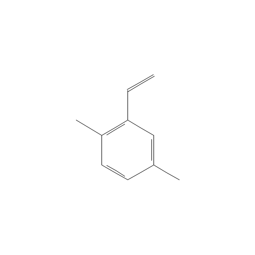 2,5-DIMETHYLSTYRENE (CAS: 2039-89-6) - Chemical Structure and Molecular Formula 