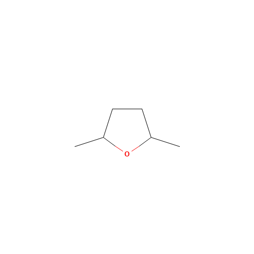 2,5-DIMETHYLTETRAHYDROFURAN (CAS: 1003-38-9) - Chemical Structure and Molecular Formula 
