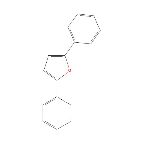 2,5-DIPHENYLFURAN (CAS: 955-83-9) - Chemical Structure and Molecular Formula 