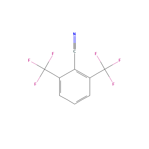 2,6-BIS(TRIFLUOROMETHYL)BENZONITRILE (CAS: 25753-25-7) - Chemical Structure and Molecular Formula 