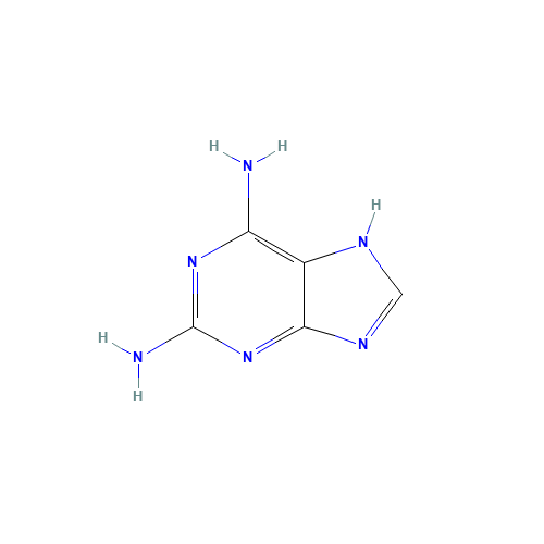 2,6-Diaminopurine (CAS: 1904-98-9) - Chemical Structure and Molecular Formula 
