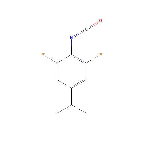 2,6-DIBROMO-4-ISOPROPYLPHENYL ISOCYANATE (CAS: 306935-84-2) - Chemical Structure and Molecular Formula 