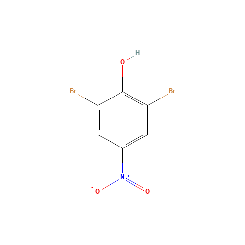 2,6-Dibromo-4-nitrophenol (CAS: 99-28-5) - Chemical Structure and Molecular Formula 