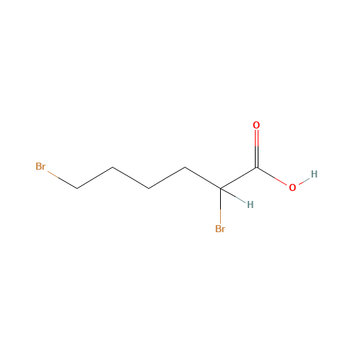 2,6-DIBROMOHEXANOIC ACID (CAS: 13137-43-4) - Chemical Structure and Molecular Formula 